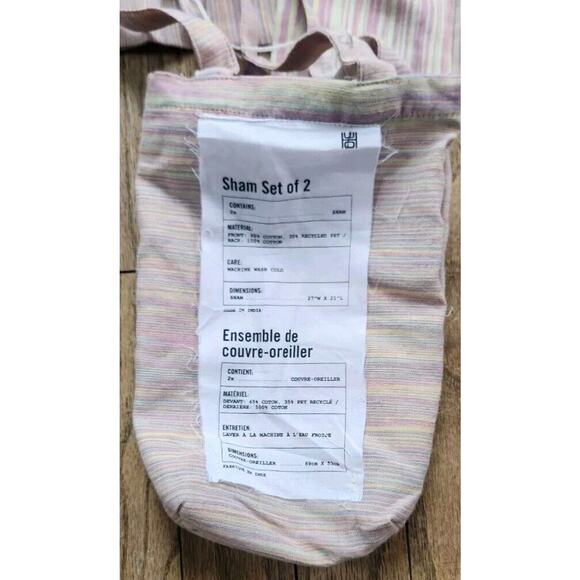 Urban Outfitters Space Dye Sham Set Set of 4 Pillowcases Nwts - Picture 3 of 6